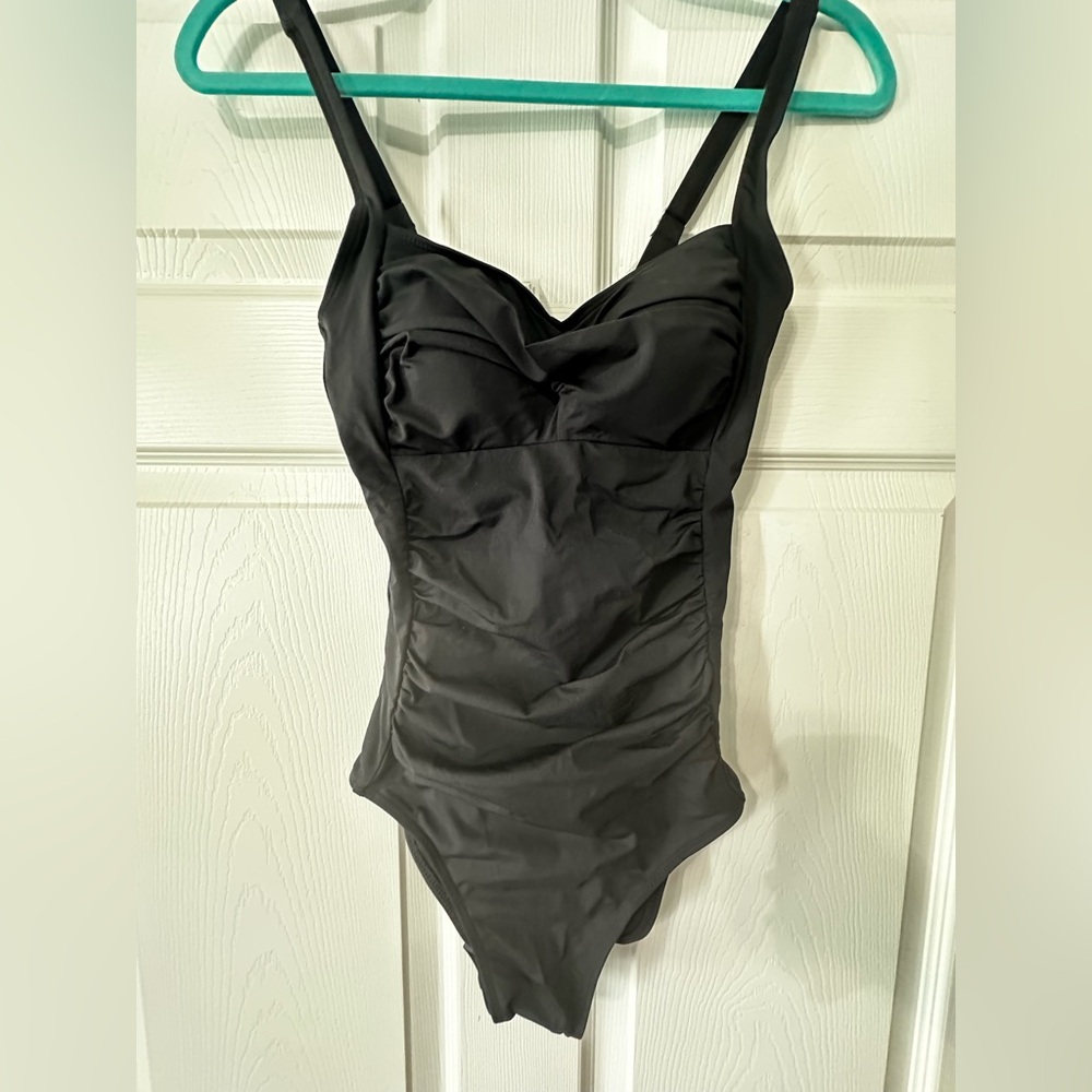 Elegant Black Women's One Piece Swimsuit